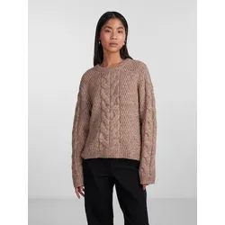 pieces Strickpullover »PCNINA LS O-NECK KNIT NOOS BC« pieces Fossil XXL (44)