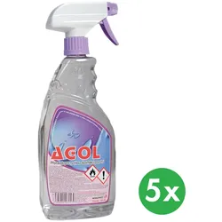 AGOL - Alkoholisches Desinfektionsmittel zur Behandlung von Flächen und Gegenständen, 5x 750 ml