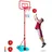 Vevor Basketballkorb für Kinder, höhenverstellbar, tragbarer Basketballplatz mit befüllbarer Basis, Sportspiel im Garten, Basketballspielzeug für Kleinkinder im Alter von 3–8 Jahren, Jungen - Rot/Blau