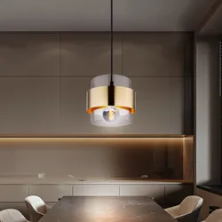 Hängeleuchte Pendellampe Deckenlampe Messing Glas Esszimmerleuchte Küche H 120cm