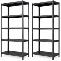 Albatros Schwerlastregal Metall 180x90x40 cm schwarz 5 verstellbare Ablagen