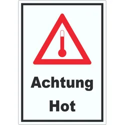 HB-Druck Aufkleber Gefahrgutklasse Hot Heiß A2 (420x594mm)