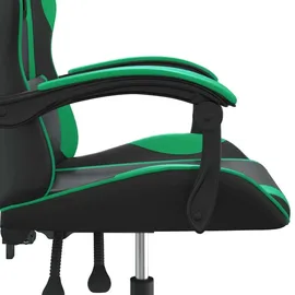 vidaXL Gaming-Stuhl Drehbar Schwarz und Grün PC