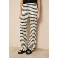 TAMARIS Strickhose TAMARIS, Damen, Gr. 38, N-Gr, schwarz-weiß (schwarz, weiß gemustert), Strick, Obermaterial: 60% Polyester, 40% Baumwolle.
