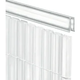 Videx Profil für Sichtschutzmatte 150 cm transparent Kunststoff 2 St.