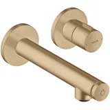 Hansgrohe Axor Uno Select Waschtischmischer Unterputz Wandmontage Ausladung 158mm, brushed Bronze