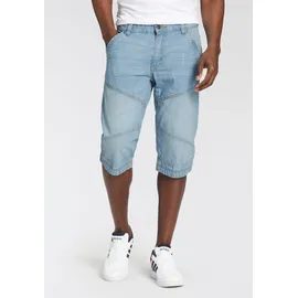 Arizona Bermudas "Tom", Herren, Gr. 62, N-Gr, blau (bleached), Denim/Jeans, Obermaterial: 100% Baumwolle, used, Basic, normal kniebedeckend, Hosen Bermudas, Topseller