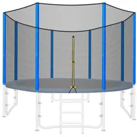 TLGREEN Trampolinnetz 244CM/ 305CM/ 366CM, Mit Sicherheitstür, Fester Haken Ø 305 cm x 185 cm