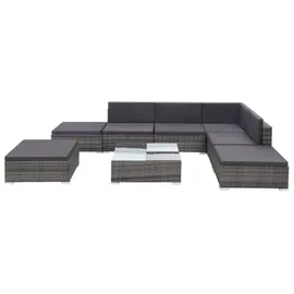 vidaXL Garten-Lounge-Set 8-tlg. grau