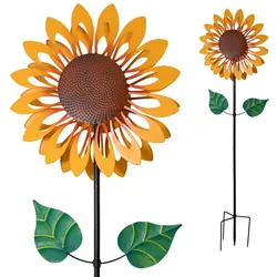 Windrad Sunflower mit 2 gegenläufigen Propellern, Windspiel 213 cm hoch