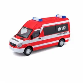 BBURAGO 18-32006F - Modellauto - Mercedes Sprinter Feuerwehr rot Maßstab 1:50,