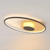 LINDBY LED-Deckenleuchte Feival, 73 cm, rost/ gold, dimmbar