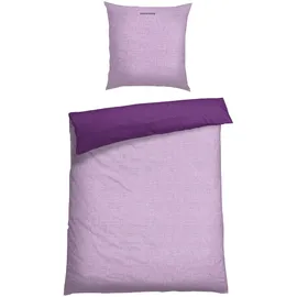 SCHIESSER Doubleface Renforcé helllila/lila 155 x 220 cm + 80 x 80 cm
