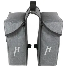 Haberland Gepäckträgertaschen Basic M 3.0 2-fach 25 Liter Polyester grau,1 Stück