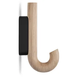 Gejst - Wandhaken mini, Eiche, natur / schwarz