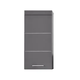 trendteam Hängeschrank Amanda 37 x 77 x 23 cm Agave Grau Hochglanz