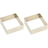 Lacor Kuchen/AUSSTECHFORMEN,VIERECKING 10X10CM, INOX 68411 (Packung mit 2)