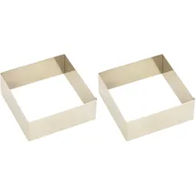 Lacor Kuchen/AUSSTECHFORMEN,VIERECKING 10X10CM, INOX 68411 (Packung mit 2)