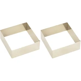 Lacor Kuchen/AUSSTECHFORMEN,VIERECKING 10X10CM, INOX 68411 (Packung mit 2)