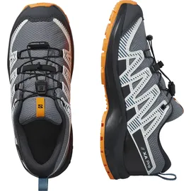 Salomon XA Pro V8 Kinder Grisaille / Dark Blue / Turmeric 33