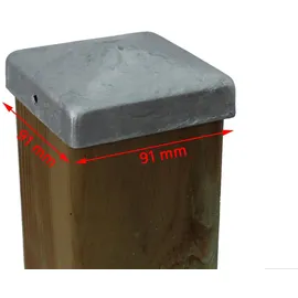 Baumarktplus 25x Pfostenkappe verzinkt 91 mm Pyramide Abdeckkappe Für Pfosten 9 x 9 cm