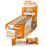 PhD Nutrition Smart Bar Protein Riegel 24 x 32g Schoko Erdnussbutter - High Protein Snack mit 20g Eiweiß und wenig Zucker, Makrofreundlicher Eiweißriegel