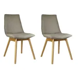 Andas Esszimmerstuhl »Ramon«, (Set), 2 St., Microfaser, mit Massivholzbeinen, verschiedene Stoffe