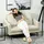 Homcom Sofa 2-Sitzer 124 cm Kleine Couch mit Armlehne, Samtoptik, Cremeweiß - Weiß
