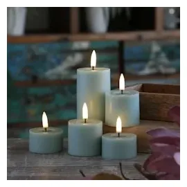 uYuni LED Mini Kerze Thea Uyuni H 4,5 cm grün