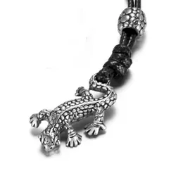 Firetti Kette mit Anhänger »Schmuck Geschenk Reptile« Firetti edelstahlfarben-schwarz-vintage