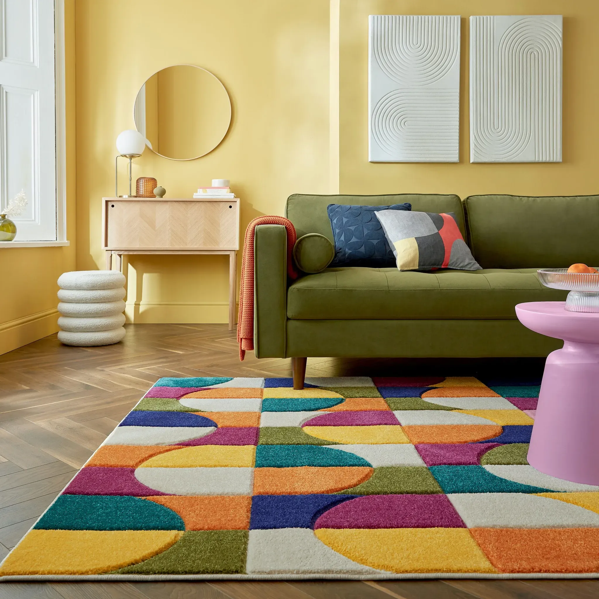 Teppich FLAIR RUGS "ChaCha", bunt, B:80cm H:8mm L:150cm, Kunstfaser, Teppiche, Abstrakter Teppich