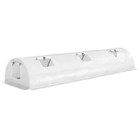 Outsunny Gewächshaus mit Rollfenster Runddach, winterfest Foliengewächshaus aus Stahl wasserabweisend Treibhaus für Balkon Tomatenhaus mit UV schutz 300x80x45cm Tomatengewächshaus für Gemüse, Grün   Aosom