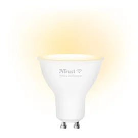 Trust WiFi GU10 Smart Lampe, Dimmbar LED Spot, WiFi Lampen für Alexa und Google Home, GU10 LED Glühbirne RGB Lampe, Kein Hub Erforderlich, 2.4GHz Leuchtmittel, Weiß - 2er-Pack