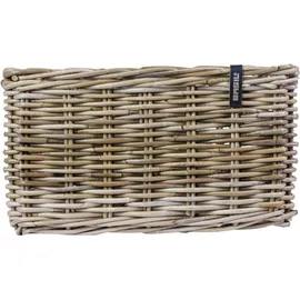 Basil DAX S Rattan Fahrradkorb grau