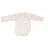cosilana Langarm Baby-Wickelbody aus Bio Wolle und 30% Seide Uni Natur 62/68