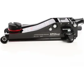 XPOtool Rangierwagenheber hydraulisch 3t, 85-500mm Hubhöhe, Fahrbarer Wagenheber, Autoheber mit Doppelkolben und Vier Rollen