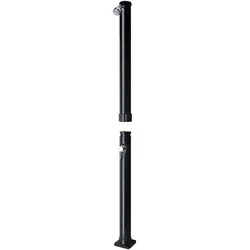 Solardusche GRE, schwarz, B:11cm H:214cm L:11cm, Kunststoff, Outdoorduschen, Kunststoff, Höhe: 214 cm, 20 Liter Tank
