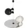 Alessi Lilliput  Salz-/Pfefferstreuer schwarz / weiß