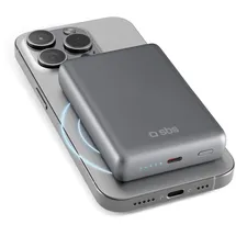 SBS Powerbank 10.000mAh PD 20W MagSafe, 15W aluminium