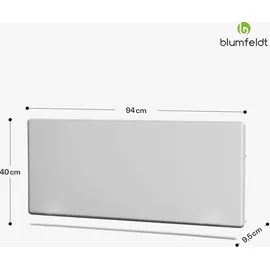 Blumfeldt ThermaTouch Konvektor Heizung - 2.000w Elektroheizung, Präziser Thermostat, 24h-timer, Ip24, Überhitzungsschutz, Wandmontage/Freistehen... - Weiß