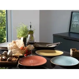 CreaTable Steakteller Vintage Nature 4-tlg blau