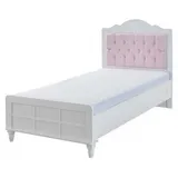 aea Chesterfield Kinderbett Bett Kinderzimmer Kinderzimmermöbel Rosa Holz