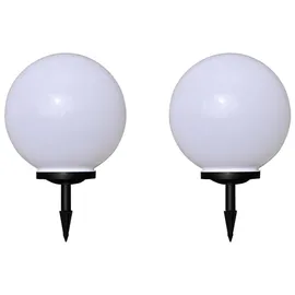 vidaXL Außenleuchte Kunststoff 42,6 cm 2 Stk. Solar weiß