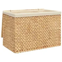 vidaXL Wäschekorb mit 3 Fächern 75x42,5x52 cm Wasserhyazinthe