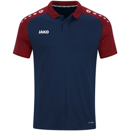 Jako Herren Shirt Polo Performance, Marine/Rot, XL