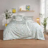 Estella Bettwäsche Celeste, Mako-Satin, - grün, - BL 135x200 cm