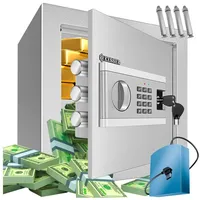 Kesser KESSER® Elektr. Tresor Inkl. Batteriebox Elektronischer Safe 3x