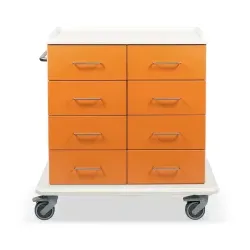 ETERNASOLID MULTICART Multifunktionswagen T 23 mit 8 Schubladen 92704-OR , Farbe: orange