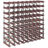 vidaXL Weinregal für 72 Flaschen Braun Massivholz Kiefer