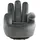 vente-unique Fingersessel drehbar Samt 82 x 89 x 78 cm Anthrazit mit Kissen